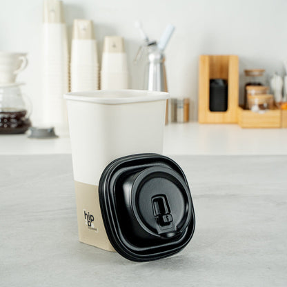 Hip 2 Be Square Black Plastic Sippy Cup Lid - Fits 12, 16 and 22 oz - 25 count box
