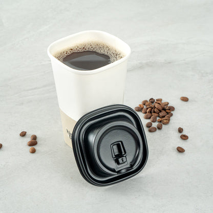 Hip 2 Be Square Black Plastic Sippy Cup Lid - Fits 12, 16 and 22 oz - 25 count box