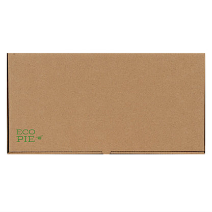 Eco Pie Kraft Paper Corrugated Flatbread Box - 14" x 7" x 1 1/2" - 50 count box