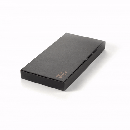 Eco Pie Kraft and Black Paper Corrugated Flatbread Box - 16" x 8" x 1 1/2" - 50 count box