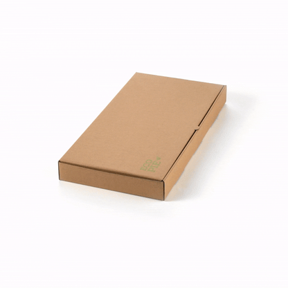 Eco Pie Kraft Paper Corrugated Flatbread Box - 16" x 8" x 1 1/2" - 50 count box