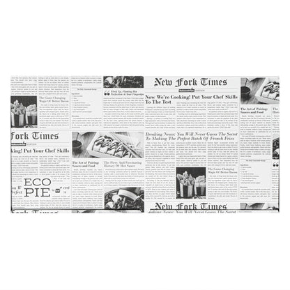 Eco Pie Newsprint and White Paper Corrugated Flatbread Box - 16" x 8" x 1 1/2" - 50 count box