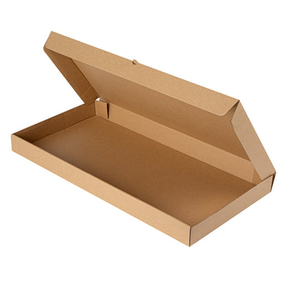 Eco Pie Kraft Paper Corrugated Flatbread Box - 24" x 8" x 2" - 50 count box