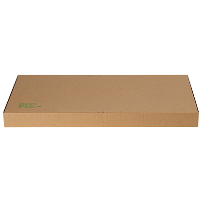 Eco Pie Kraft Paper Corrugated Flatbread Box - 24" x 8" x 2" - 50 count box