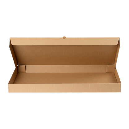 Eco Pie Kraft Paper Corrugated Flatbread Box - 24" x 8" x 2" - 50 count box