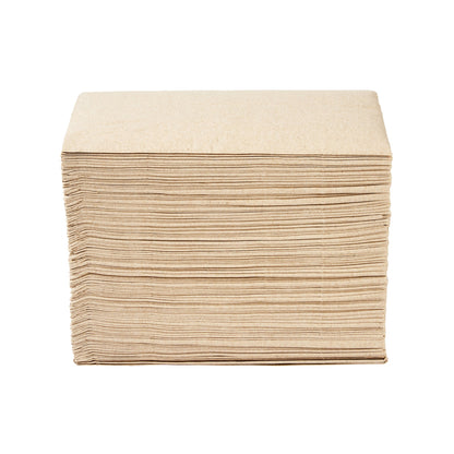 Saving Nature Rectangle Kraft Paper Dinner Napkin - 2-Ply - 17" x 15" - 150 count box