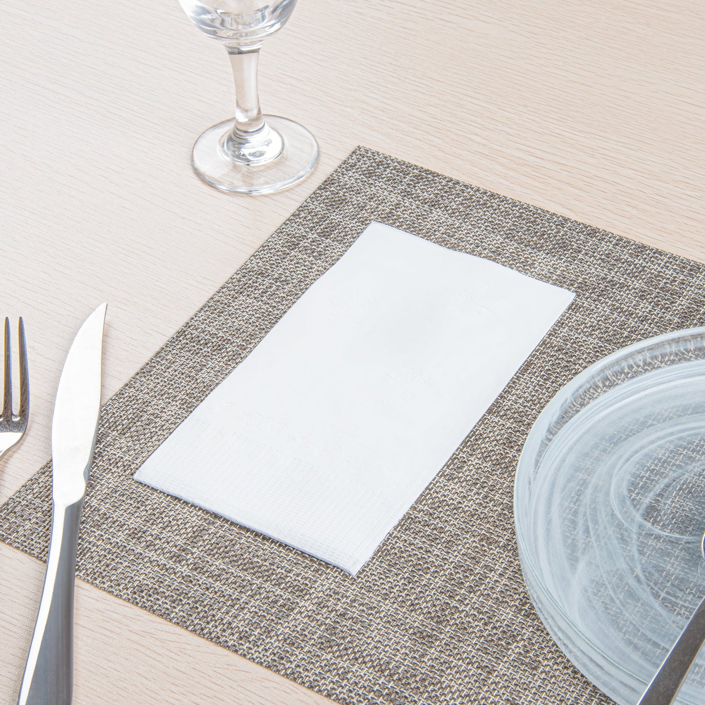 Saving Nature Rectangle White Paper Dinner Napkin - 2-Ply - 17" x 15" - 150 count box