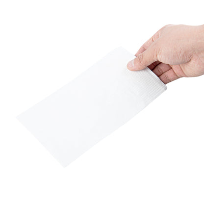 Saving Nature Rectangle White Paper Dinner Napkin - 2-Ply - 17" x 15" - 150 count box