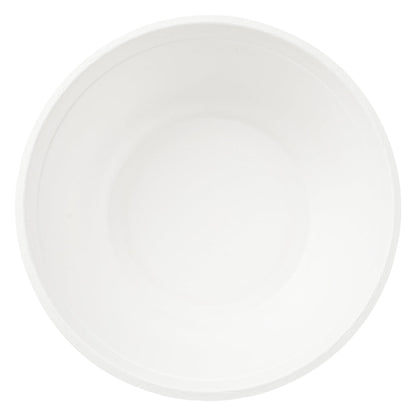 Pulp Safe No PFAS Added 32 oz Round White Sugarcane / Bagasse Salad Bowl - Home Compostable - 7" x 7" x 2 3/4" - 100 count box