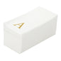 Luxenap Rectangle Gold Letter A White Paper Linen-Feel Guest Towel / Napkin - Air Laid, Sans Serif Font - 15 3/4" x 8" - 2000 count box