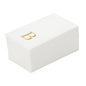 Luxenap Rectangle Gold Letter B White Paper Linen-Feel Guest Towel / Napkin - Air Laid, Sans Serif Font - 15 3/4" x 8" - 50 count box