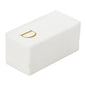 Luxenap Rectangle Gold Letter D White Paper Linen-Feel Guest Towel / Napkin - Air Laid, Sans Serif Font - 15 3/4" x 8" - 2000 count box