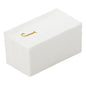 Luxenap Rectangle Gold Letter J White Paper Linen-Feel Guest Towel / Napkin - Air Laid, Sans Serif Font - 15 3/4" x 8" - 50 count box