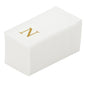 Luxenap Rectangle Gold Letter N White Paper Linen-Feel Guest Towel / Napkin - Air Laid, Sans Serif Font - 15 3/4" x 8" - 2000 count box
