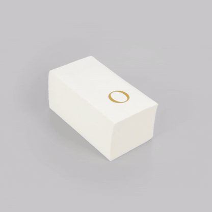 Luxenap Rectangle Gold Letter O White Paper Linen-Feel Guest Towel / Napkin - Air Laid, Sans Serif Font - 15 3/4" x 8" - 50 count box