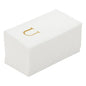 Luxenap Rectangle Gold Letter U White Paper Linen-Feel Guest Towel / Napkin - Air Laid, Sans Serif Font - 15 3/4" x 8" - 50 count box