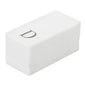 Luxenap Rectangle Silver Letter D White Paper Linen-Feel Guest Towel / Napkin - Air Laid, Sans Serif Font - 15 3/4" x 8" - 50 count box
