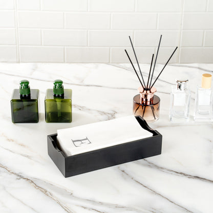 Luxenap Rectangle Silver Letter E White Paper Linen-Feel Guest Towel / Napkin - Air Laid, Sans Serif Font - 15 3/4" x 8" - 2000 count box