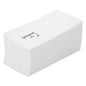 Luxenap Rectangle Silver Letter F White Paper Linen-Feel Guest Towel / Napkin - Air Laid, Sans Serif Font - 15 3/4" x 8" - 50 count box