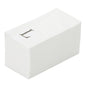 Luxenap Rectangle Silver Letter L White Paper Linen-Feel Guest Towel / Napkin - Air Laid, Sans Serif Font - 15 3/4" x 8" - 50 count box
