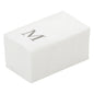 Luxenap Rectangle Silver Letter M White Paper Linen-Feel Guest Towel / Napkin - Air Laid, Sans Serif Font - 15 3/4" x 8" - 50 count box