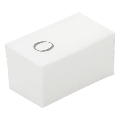 Luxenap Rectangle Silver Letter O White Paper Linen-Feel Guest Towel / Napkin - Air Laid, Sans Serif Font - 15 3/4" x 8" - 50 count box