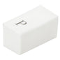 Luxenap Rectangle Silver Letter P White Paper Linen-Feel Guest Towel / Napkin - Air Laid, Sans Serif Font - 15 3/4" x 8" - 50 count box