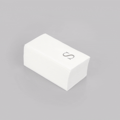 Luxenap Rectangle Silver Letter S White Paper Linen-Feel Guest Towel / Napkin - Air Laid, Sans Serif Font - 15 3/4" x 8" - 2000 count box