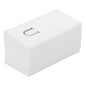 Luxenap Rectangle Silver Letter U White Paper Linen-Feel Guest Towel / Napkin - Air Laid, Sans Serif Font - 15 3/4" x 8" - 50 count box