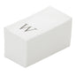 Luxenap Rectangle Silver Letter W White Paper Linen-Feel Guest Towel / Napkin - Air Laid, Sans Serif Font - 15 3/4" x 8" - 50 count box