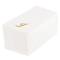 Luxenap Rectangle Gold Letter I White Paper Linen-Feel Guest Towel / Napkin - Air Laid, Cursive Font - 15 3/4" x 8" - 50 count box