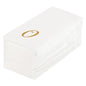 Luxenap Rectangle Gold Letter O White Paper Linen-Feel Guest Towel / Napkin - Air Laid, Cursive Font - 15 3/4" x 8" - 2000 count box