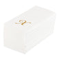 Luxenap Rectangle Gold Letter X White Paper Linen-Feel Guest Towel / Napkin - Air Laid, Cursive Font - 15 3/4" x 8" - 50 count box