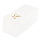 Luxenap Rectangle Gold Letter Z White Paper Linen-Feel Guest Towel / Napkin - Air Laid, Cursive Font - 15 3/4" x 8" - 50 count box