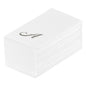 Luxenap Rectangle Silver Letter A White Paper Linen-Feel Guest Towel / Napkin - Air Laid, Cursive Font - 15 3/4" x 8" - 50 count box