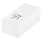 Luxenap Rectangle Silver Letter B White Paper Linen-Feel Guest Towel / Napkin - Air Laid, Cursive Font - 15 3/4" x 8" - 2000 count box