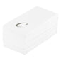 Luxenap Rectangle Silver Letter C White Paper Linen-Feel Guest Towel / Napkin - Air Laid, Cursive Font - 15 3/4" x 8" - 2000 count box