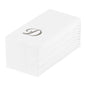 Luxenap Rectangle Silver Letter D White Paper Linen-Feel Guest Towel / Napkin - Air Laid, Cursive Font - 15 3/4" x 8" - 2000 count box