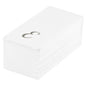 Luxenap Rectangle Silver Letter E White Paper Linen-Feel Guest Towel / Napkin - Air Laid, Cursive Font - 15 3/4" x 8" - 50 count box