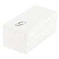 Luxenap Rectangle Silver Letter G White Paper Linen-Feel Guest Towel / Napkin - Air Laid, Cursive Font - 15 3/4" x 8" - 2000 count box