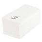 Luxenap Rectangle Silver Letter I White Paper Linen-Feel Guest Towel / Napkin - Air Laid, Cursive Font - 15 3/4" x 8" - 2000 count box