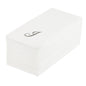 Luxenap Rectangle Silver Letter J White Paper Linen-Feel Guest Towel / Napkin - Air Laid, Cursive Font - 15 3/4" x 8" - 2000 count box