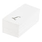 Luxenap Rectangle Silver Letter L White Paper Linen-Feel Guest Towel / Napkin - Air Laid, Cursive Font - 15 3/4" x 8" - 2000 count box