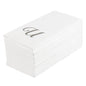 Luxenap Rectangle Silver Letter U White Paper Linen-Feel Guest Towel / Napkin - Air Laid, Cursive Font - 15 3/4" x 8" - 50 count box