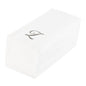 Luxenap Rectangle Silver Letter Z White Paper Linen-Feel Guest Towel / Napkin - Air Laid, Cursive Font - 15 3/4" x 8" - 50 count box