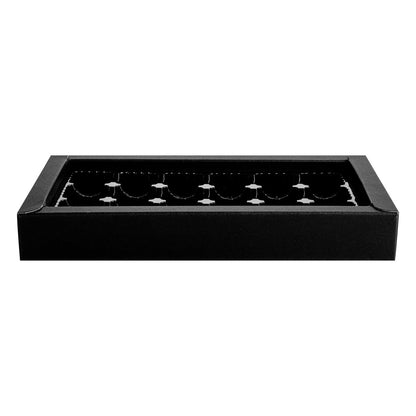 Sweet Vision Rectangle Black Paper Candy / Chocolate Boxes - 18 Compartments - 10" x 5 3/4" x 1 1/2" - 10 count box