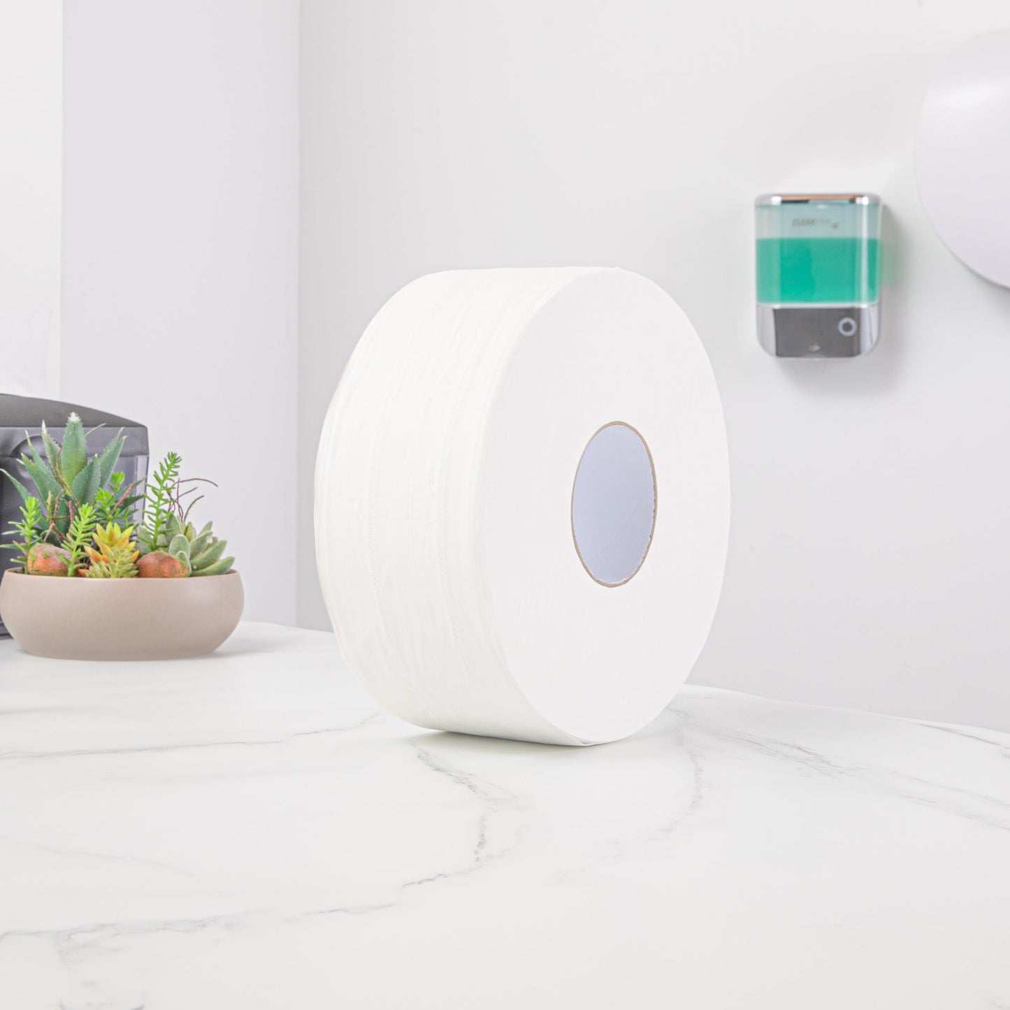 Clean Tek Professional White Toilet Paper Roll - 3-Ply - 655' x 3 3/4" - 1 count box