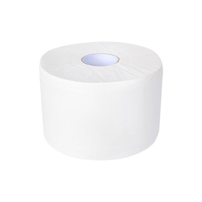 Clean Tek Professional White Toilet Paper Roll - 2-Ply, Center Pull - 876' x 7 3/4" - 12 count box