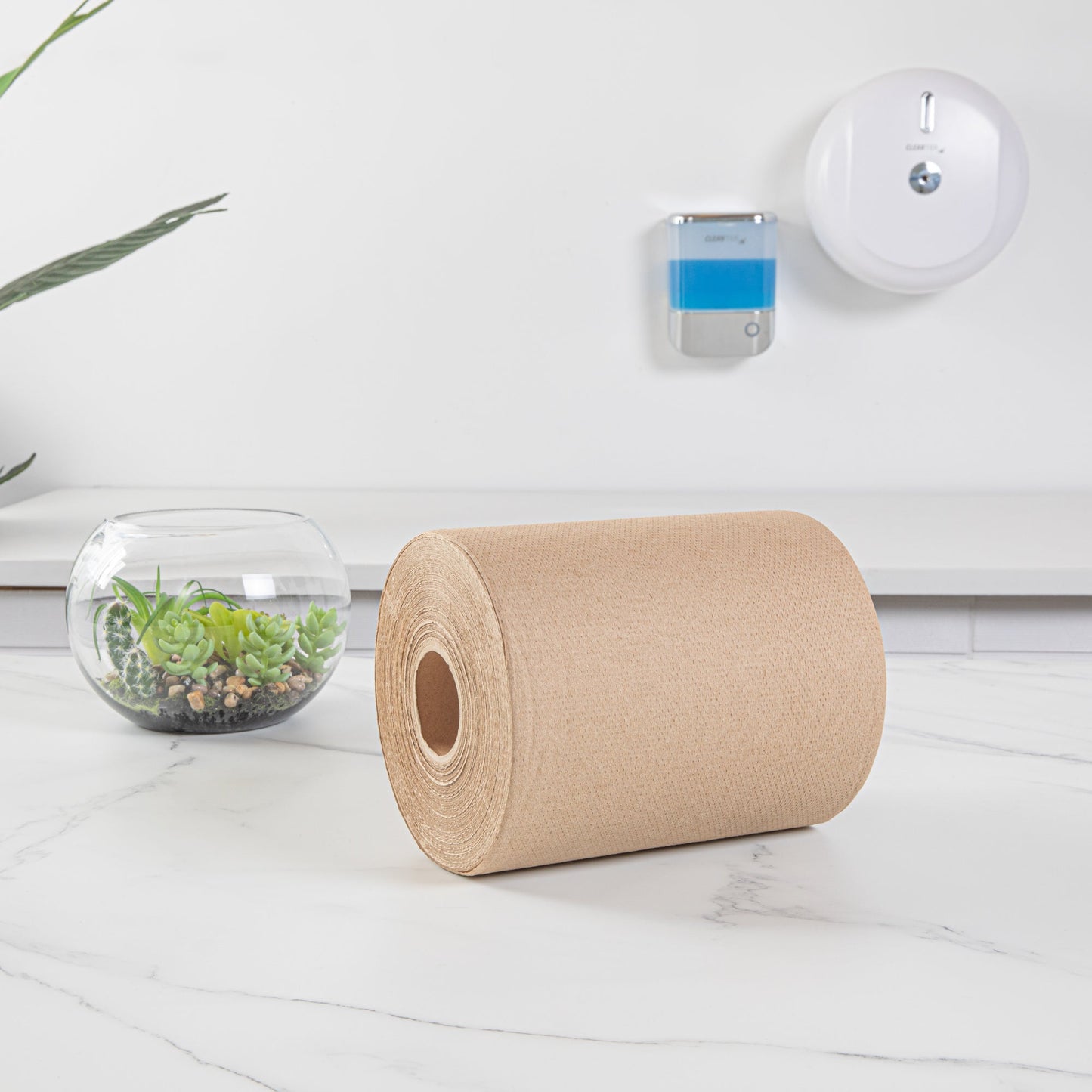 Clean Tek Professional Kraft Paper Towel Roll - 1-Ply - 600' x 8" - 12 count box