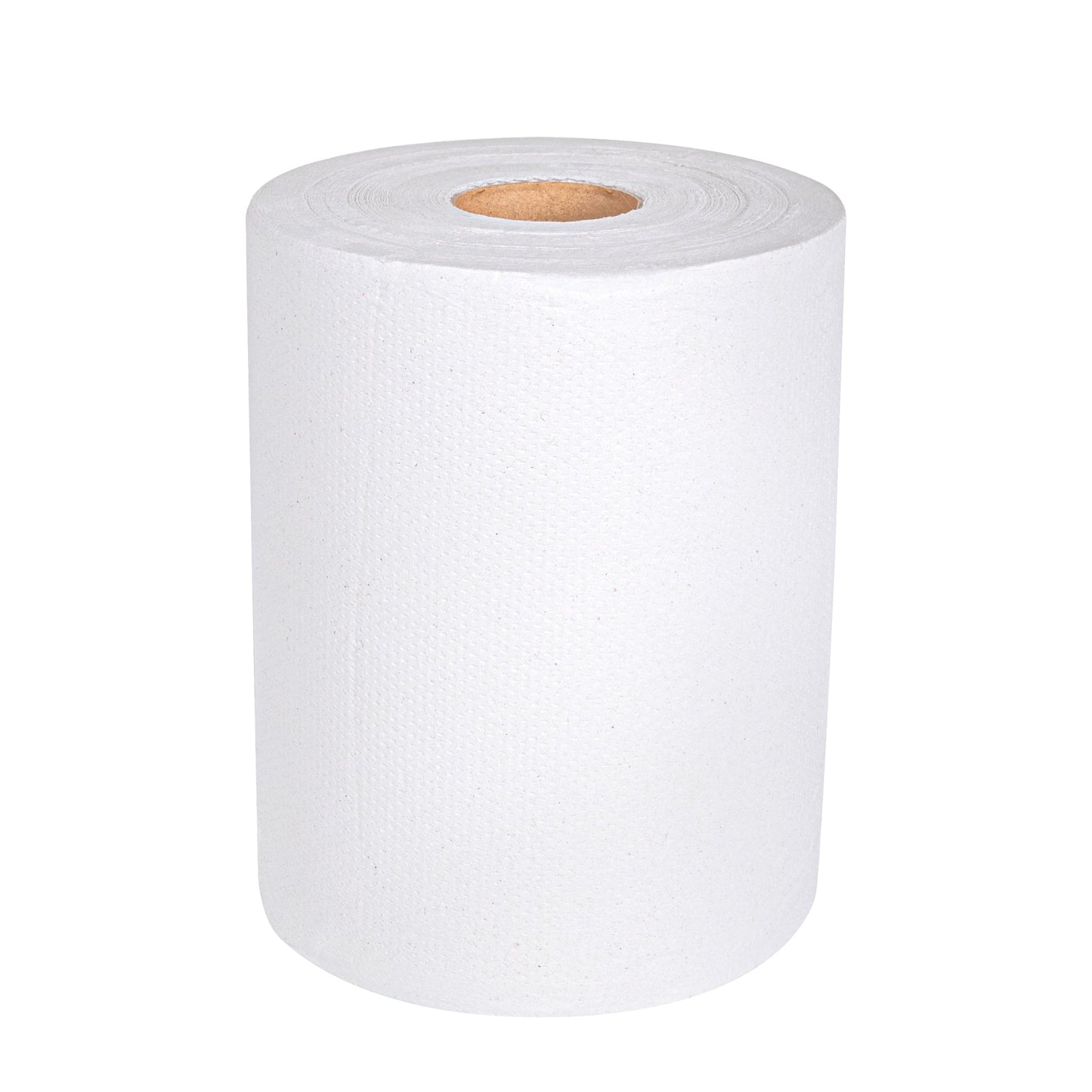 Clean Tek Professional White Paper Towel Roll - 1-Ply - 600' x 8" - 12 count box